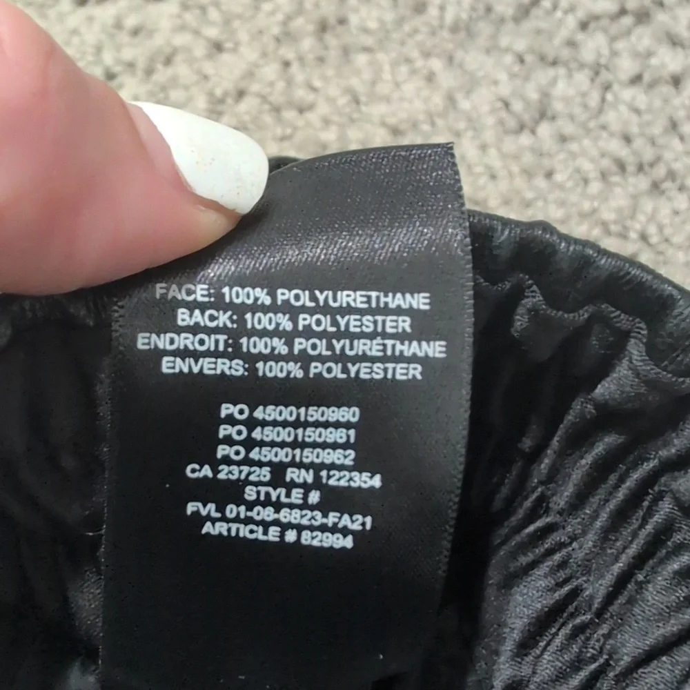 Babaton‎ Faux Leather Joggers Black Size Small Aritzia Brand